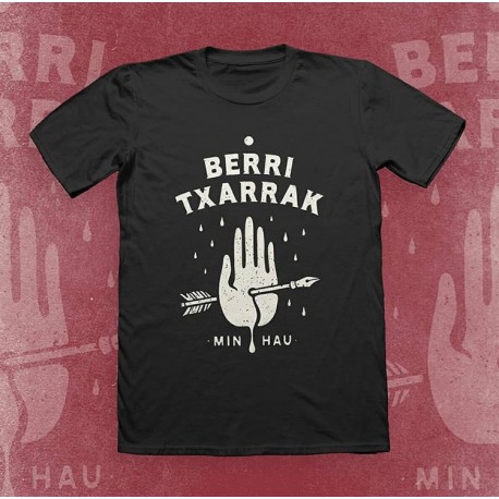 'Min hau' kamiseta beltza