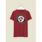 MUSIKA MAITATU FAXISMOA GORROTATU kamiseta GORRIA (Cardinal Red)