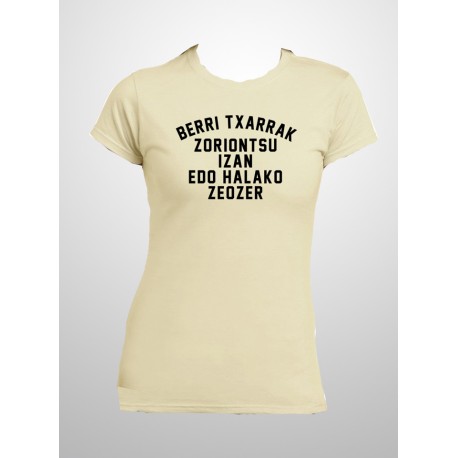 'ZORIONTSU IZAN' camiseta ENTALLADA color ARENA