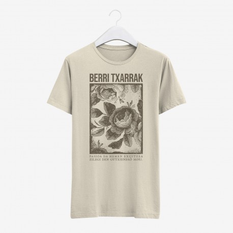 'PASIOA' kamiseta, organic hondar kolorea