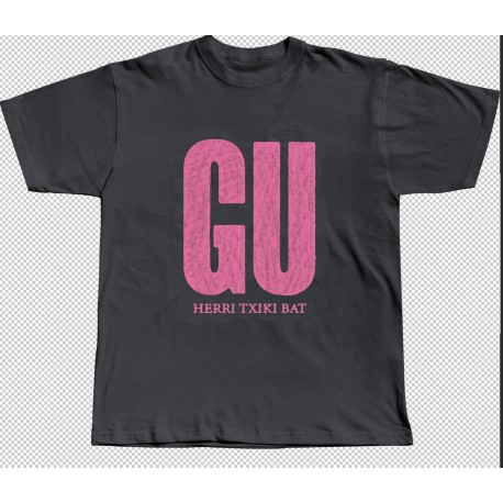 'GU: Herri Txiki Bat’´ KAMISETA antrazita (kotoi organikoa)
